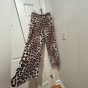 Banana Republic wide leg leopard print pants